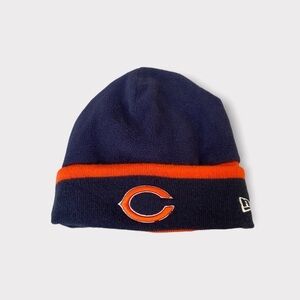 Chicago Bears navy & orange Bears logo knit cap